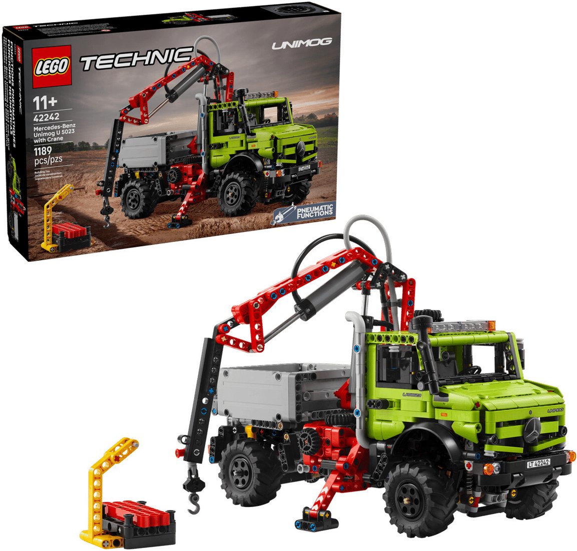 

Конструктор LEGO 42242 Грузовик Mercedes-Benz Unimog U 5023 с краном