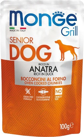 Пресервы Monge Grill Senior с уткой (100 г)