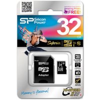 Карта памяти Silicon-Power microSDHC Superior UHS-1 (Class 10) 32 GB (SP032GBSTHDU1V10-SP)