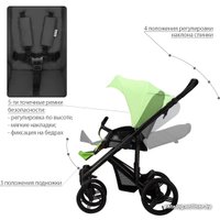 Универсальная коляска BEBETTO Magnum (3 в 1, 193, черная рама)