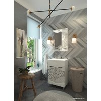  Eva Gold Шкаф с зеркалом Andrea 50 (белый)