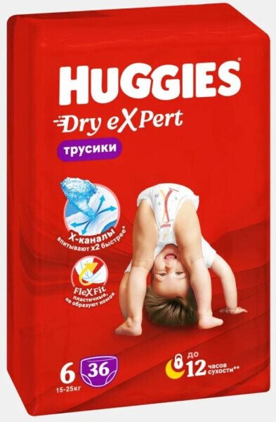 Трусики-подгузники Huggies Dry Expert Mega 6 (36 шт)