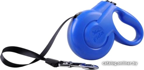 Поводок-рулетка Fida Styleash лента 5 м L 202668 (синий)