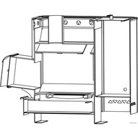 Банная печь Сибирь со встроенным баком в Витебске