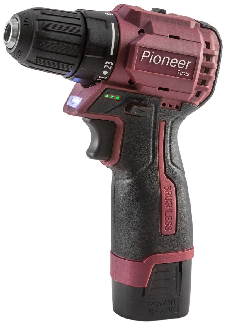 

Дрель-шуруповерт Pioneer Tools CD-M1602BL-01 (с 2-мя АКБ, кейс)