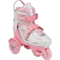 Роликовые коньки Cosmoride Honey + набор защиты (р-р 27-30, белый/розовый)