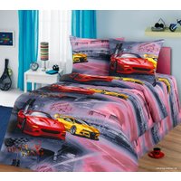 1.5-спальный комплект постельного белья Миланика Дрифт 1.5сп подростковый с наволочкой 70x70 (бязь)