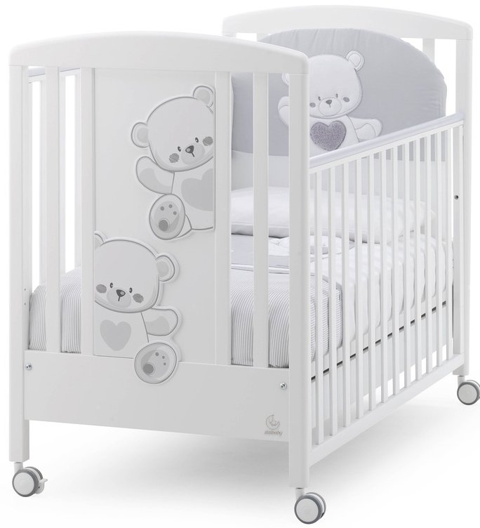

Классическая детская кроватка Italbaby Baby Jolie 070.0110 (белый/серый)