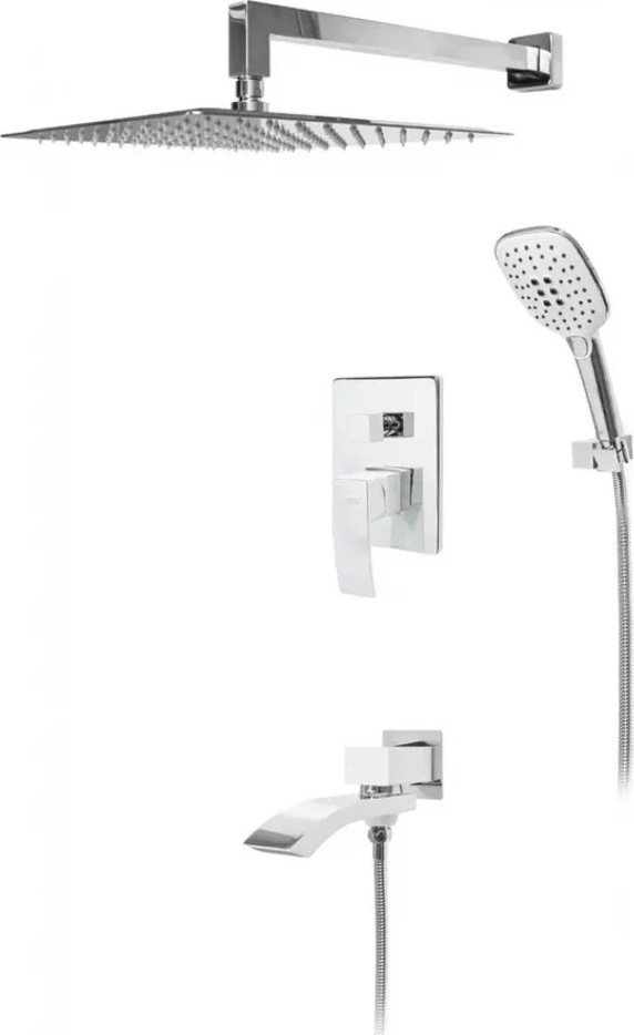 Душевая система  Hansberge H6077 (белый хром)