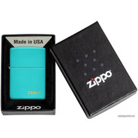 Зажигалка Zippo Classic Flat Turquoise Zippo Logo 49454ZL