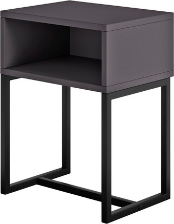 Тумба MONOFIX Юнта С металлическими опорами (графит/черный)