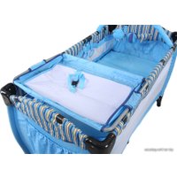 Манеж-кровать Baby Prestige Delux 2 уровня (голубой)