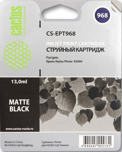 

Картридж CACTUS CS-EPT968 (аналог Epson C13T596800)