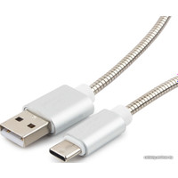 Кабель Cablexpert USB Type-A - USB Type-C CC-G-USBC02S-1.8M (1.8 м, серебро)