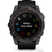 Умные часы Garmin Fenix 7X Sapphire Solar (серый карбон/черный)