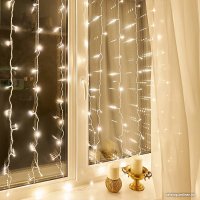 Новогодняя гирлянда Neon-Night Светодиодный Дождь 1.5х1.5 м 235-016 (теплый белый)