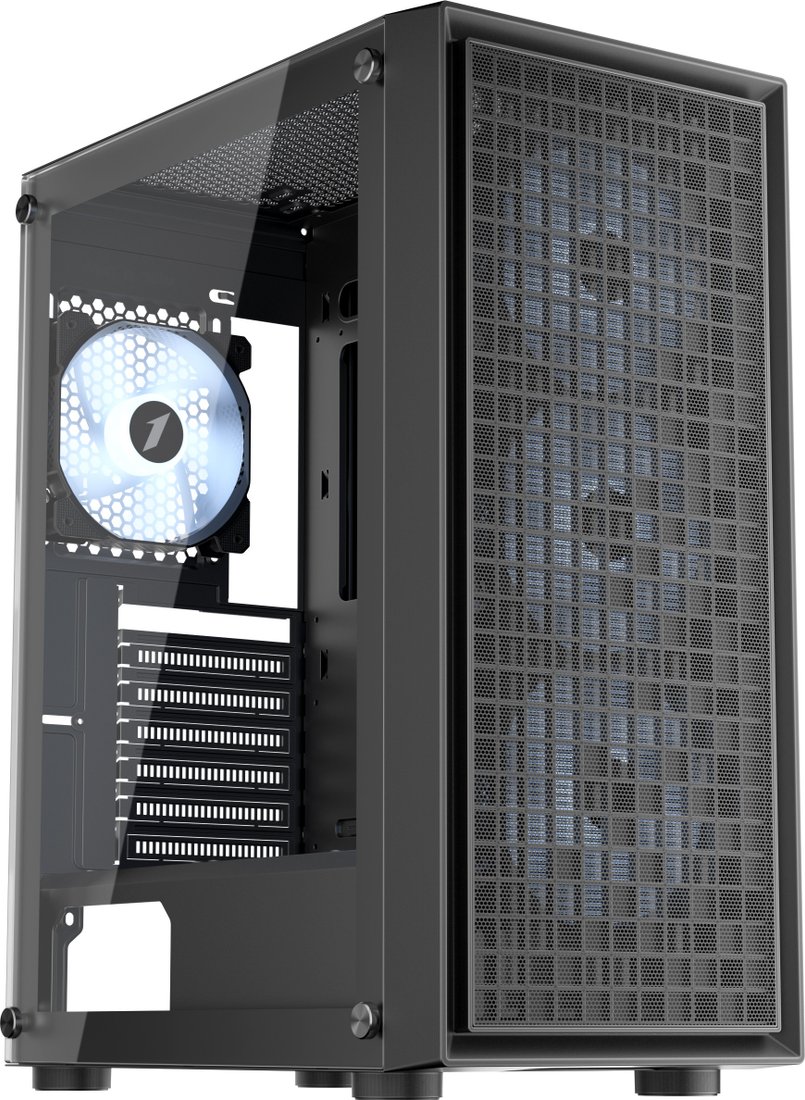 Корпус 1stPlayer GO6 GO6-BK-4FS7 (черный)
