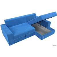 Угловой диван Mebelico Майами 15 114914 (правый, велюр, голубой)