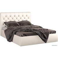 Кровать Sofos Беатриче тип A с ПМ 160x200 Marvel Pearl Shell/стразы