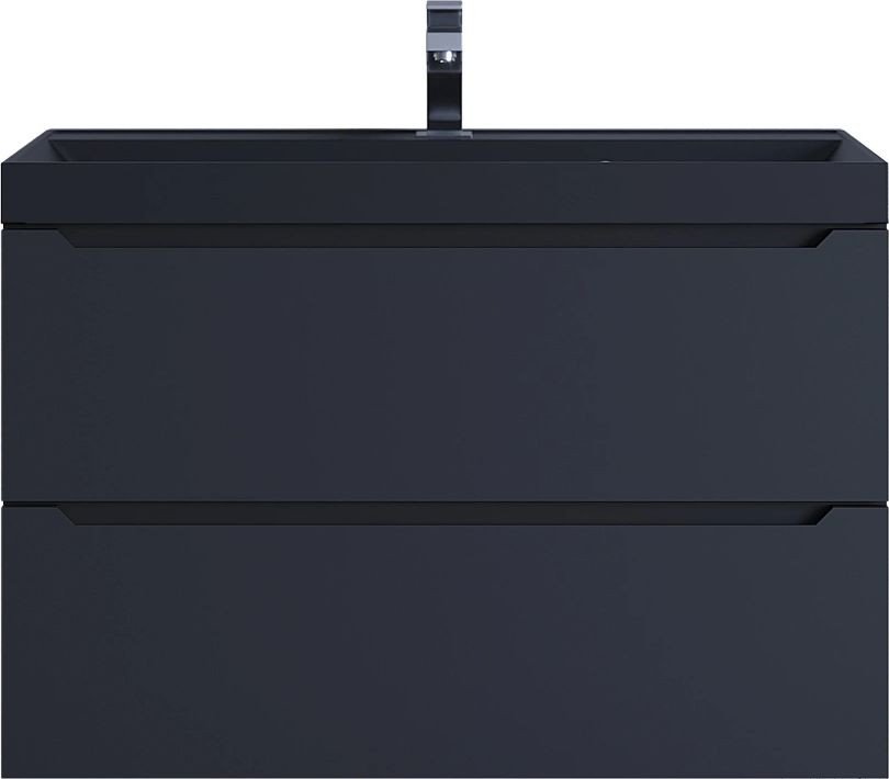 Uperwood Тумба с умывальником Tanos-Classic Quartz 80 см (черный/уголь)