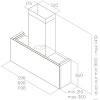 Кухонная вытяжка Elica Rules BL/F/120 PRF0163753