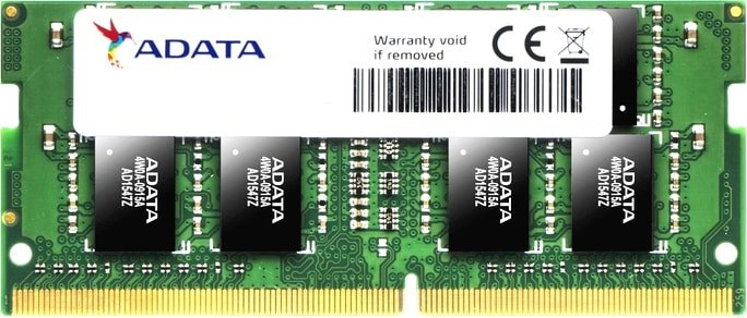 

Оперативная память ADATA 8GB DDR4 SODIMM PC4-21300 AD4S26668G19-BGN