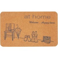 Придверный коврик ComeForte Велюр Уютный дом 40x60 (бежевый)