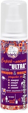 Спрей от насекомых Help Ultra от комаров мошек клещей слепней 80511 125 мл