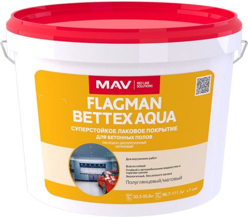 

Лак Flagman Bettex Aqua 11 л (бесцветный полуглянцевый)