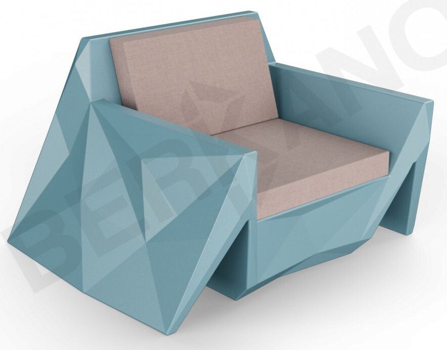 

Кресло Berkano Quaro с подушками 230_030_20 (бирюзовый/кофейный)