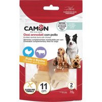 Лакомство для собак Camon Knotted rawhide bone with chicken 70 г (11 см)