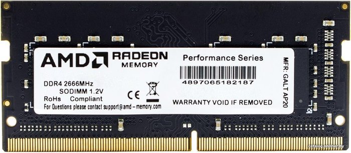 AMD Radeon R7 Performance 16GB DDR4 SODIMM PC4-21300 R7416G2606S2SUO