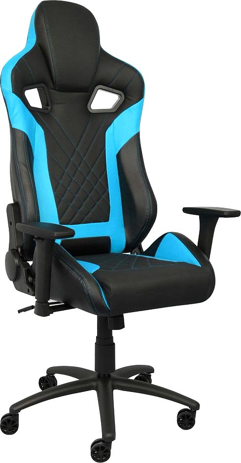 

Игровое (геймерское) кресло AksHome Viking (голубой/черный)