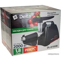 Мясорубка Delta DL-6105M (черный/красный)