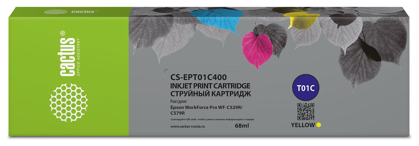 

Картридж CACTUS CS-EPT01C400 (аналог Epson T01C4)