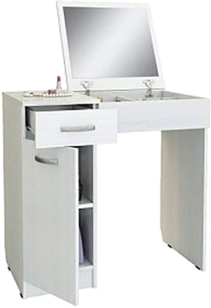 Туалетный столик с зеркалом MFMaster Риано-03 МСТ-ТСР-03-БТ-02 (белый)