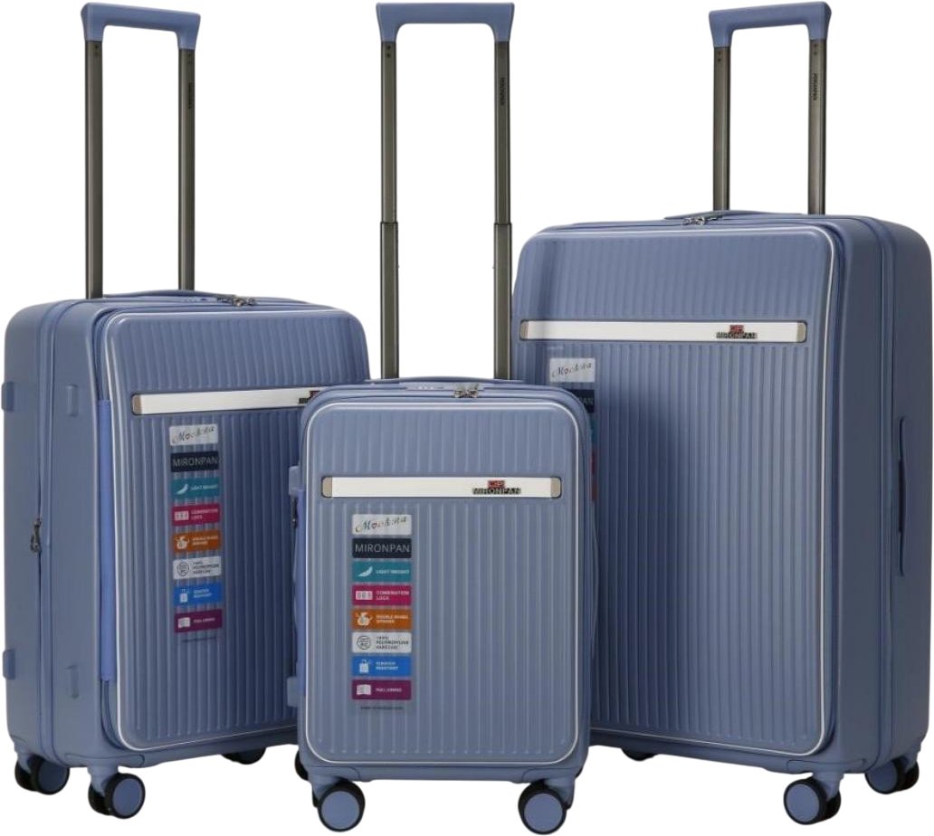

Чемодан-спиннер Mironpan 2504 55 см (серо-голубой)