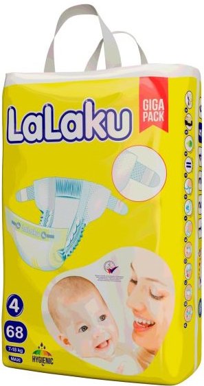 

Подгузники LaLaKu Diapers Giga Pack Maxi (68 шт)