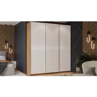 Шкаф-купе Трия Оскар Хилтон Т2 2100 271117 (ручка серебро/дуб крафт золотой/белый матовый)