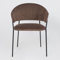 Стул с подлокотниками Алвест AV 433 (шоколадный бархат Confetti chocolate/черный)