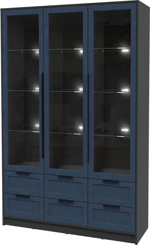 

Шкаф-витрина Интерлиния Концепт Тренд КТ-ШВ3 с подсветкой (антрацит/дуб королевский)