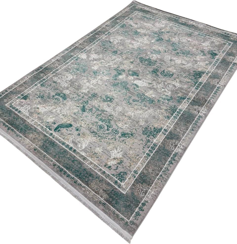 

Ковер для жилой комнаты Radjab Carpet Афина Прямоугольник 9008A 12802RK (2x4, Grey/Green)