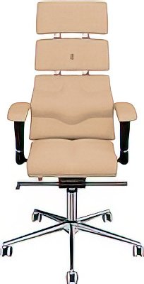 Офисное кресло Kulik System Pyramid экокожа (бежевый с подголовником)