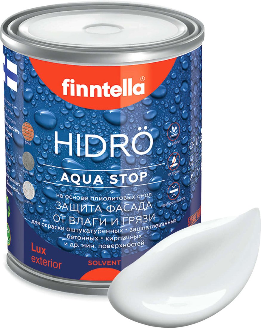 

Краска Finntella Hidro Platinum F-14-1-1-FL064 0.9 л (бело-серый)