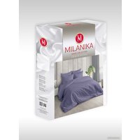 2-спальный комплект постельного белья с евро простыней Milanika Фиалка 2сп с европростыней (поплин г/к) в Пинске