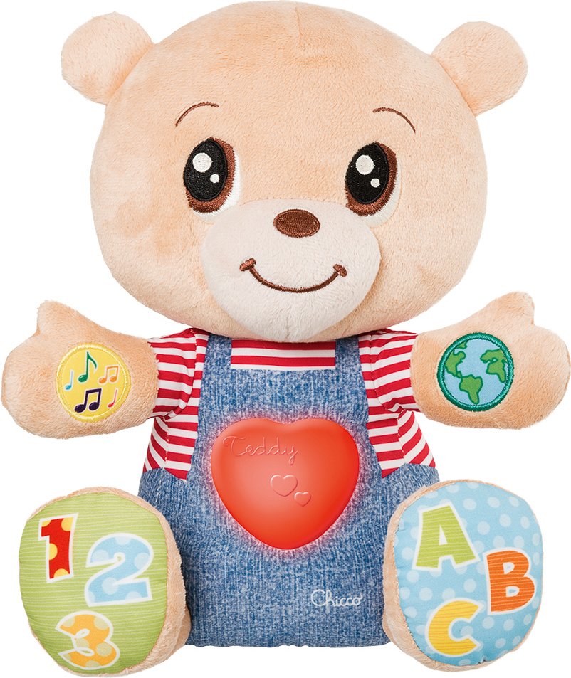 

Музыкальная игрушка Chicco Говорящий мишка Teddy Emotion (бежевый)