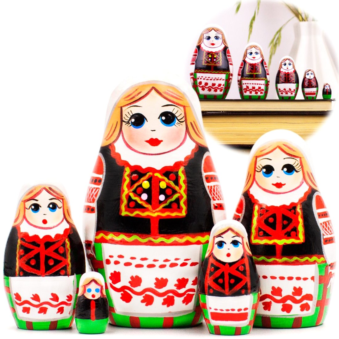 

Развивающая игрушка Брестская Фабрика Сувениров Народные костюмы Беларуси. Калинковичский строй (набор 5 шт)
