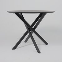 Кухонный стол Аврора Мехико 3Д D950 (камень черный/черный матовый)