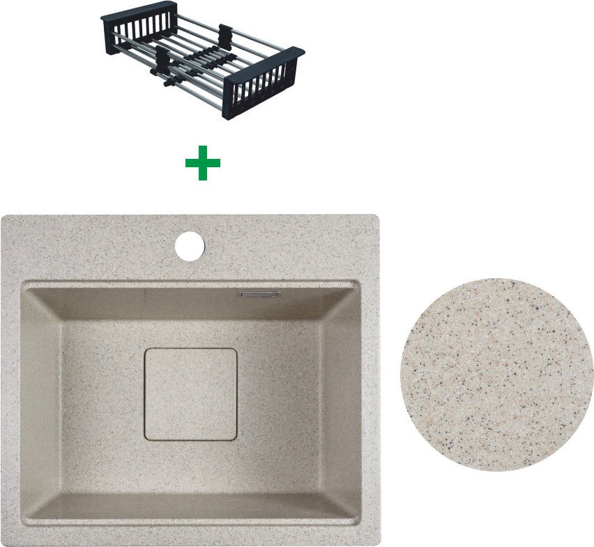 

Кухонная мойка Marblan Comfort 48 (гранит, с сифоном и колландером)