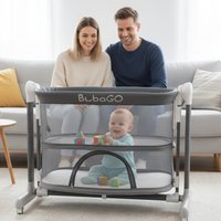 Приставная детская кроватка Bubago Virelle (серый) в Солигорске